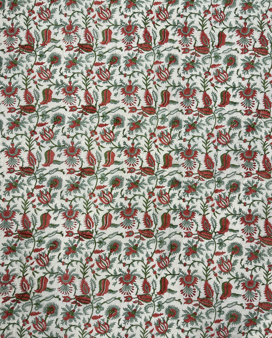 HandBlock Printed Reversable Cotton Quilt (108x108 inches)