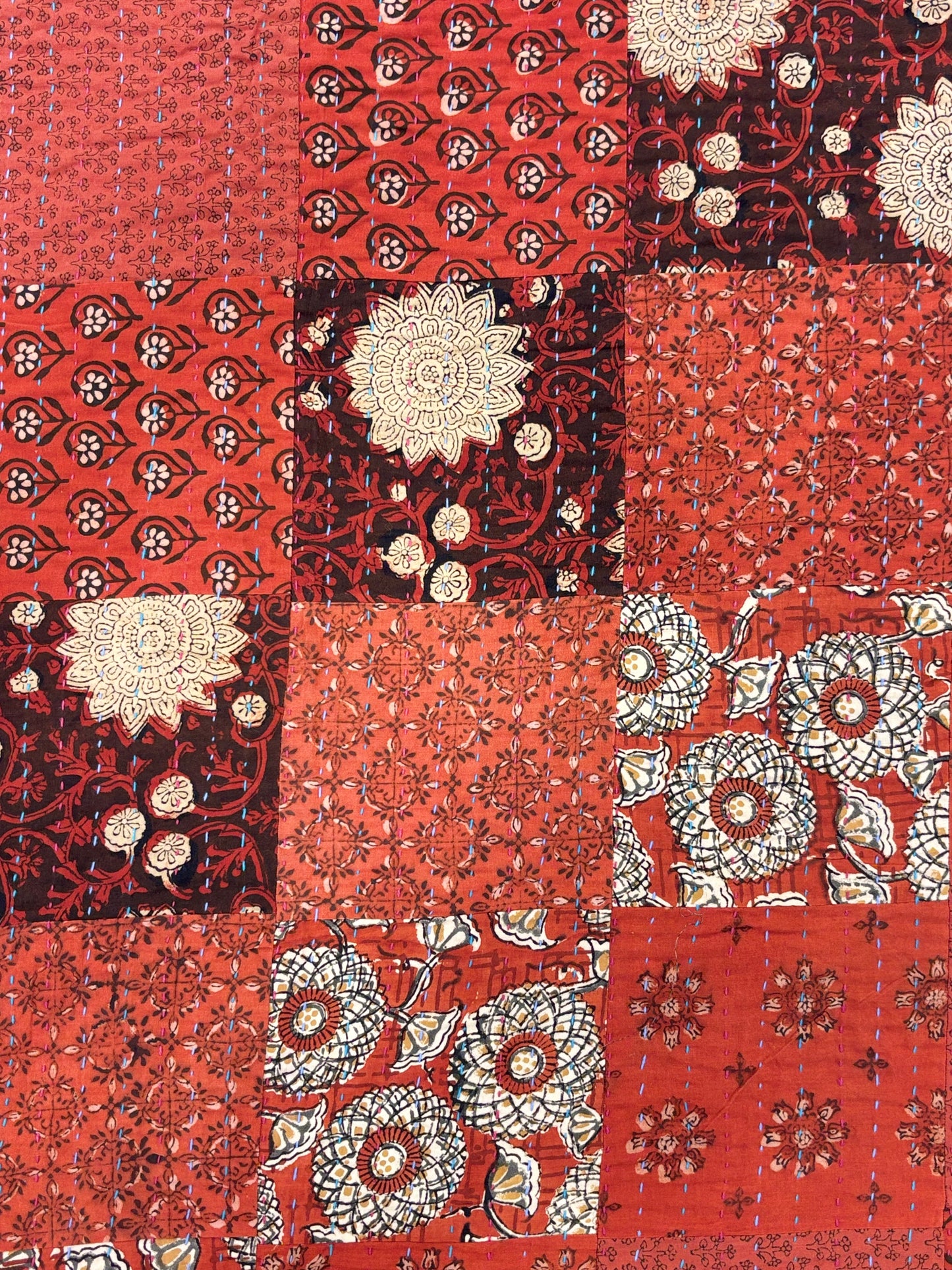 Pure Cotton Kantha AC Dohar Blanket โ Handstitched 90x108 Quilt for Summer | Lightweight & Breathable Throw