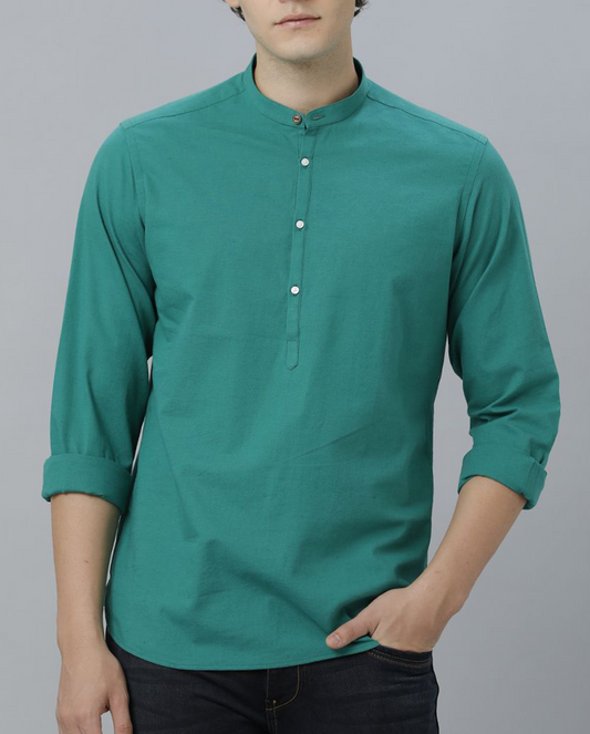 Full Sleeve Shirt with Mandarin Collar