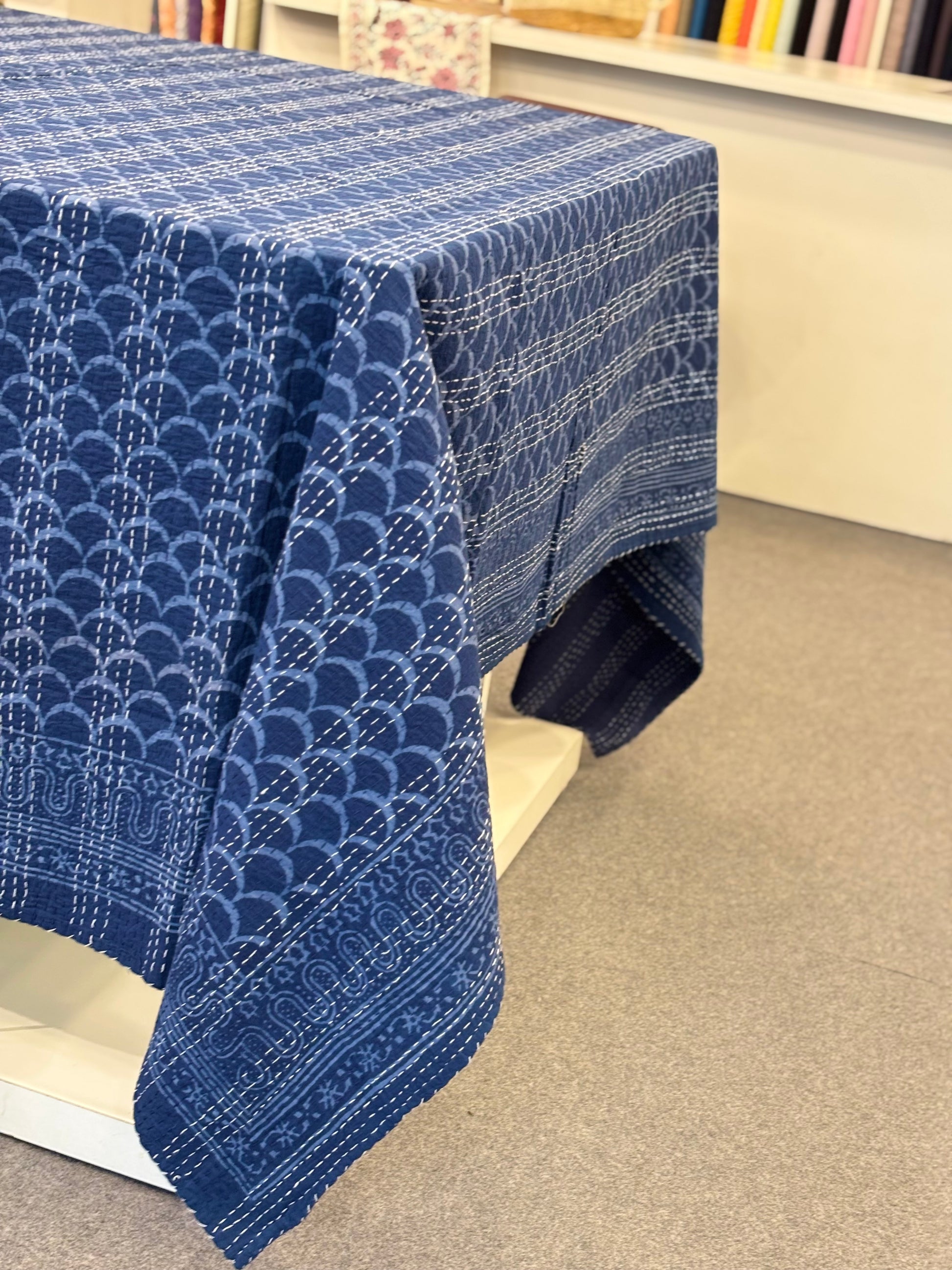 Pure Cotton Kantha AC Dohar Blanket – Handstitched 90x108 Quilt for Summer | Lightweight & Breathable Throw