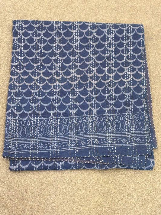 Classic Bloom – Handblock Print Cotton Dohar (90x108 inches)