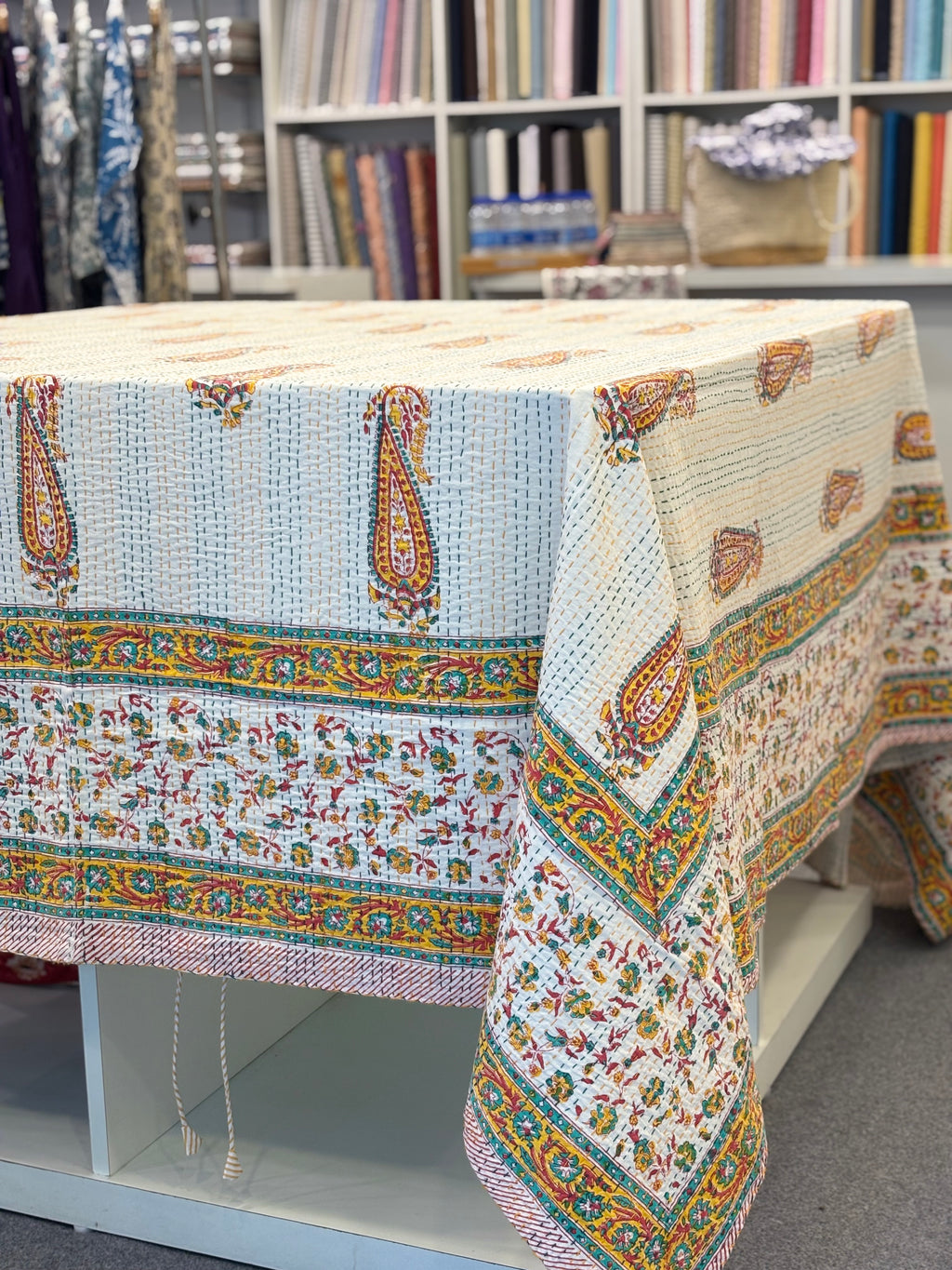 Pure Cotton Kantha AC Dohar Blanket – Handstitched 90x108 Quilt for Summer | Lightweight & Breathable Throw