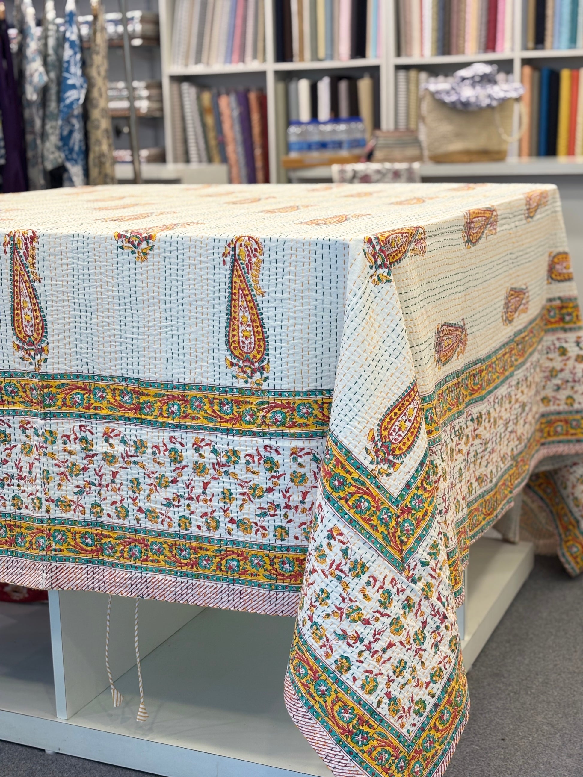 Pure Cotton Kantha AC Dohar Blanket – Handstitched 90x108 Quilt for Summer | Lightweight & Breathable Throw