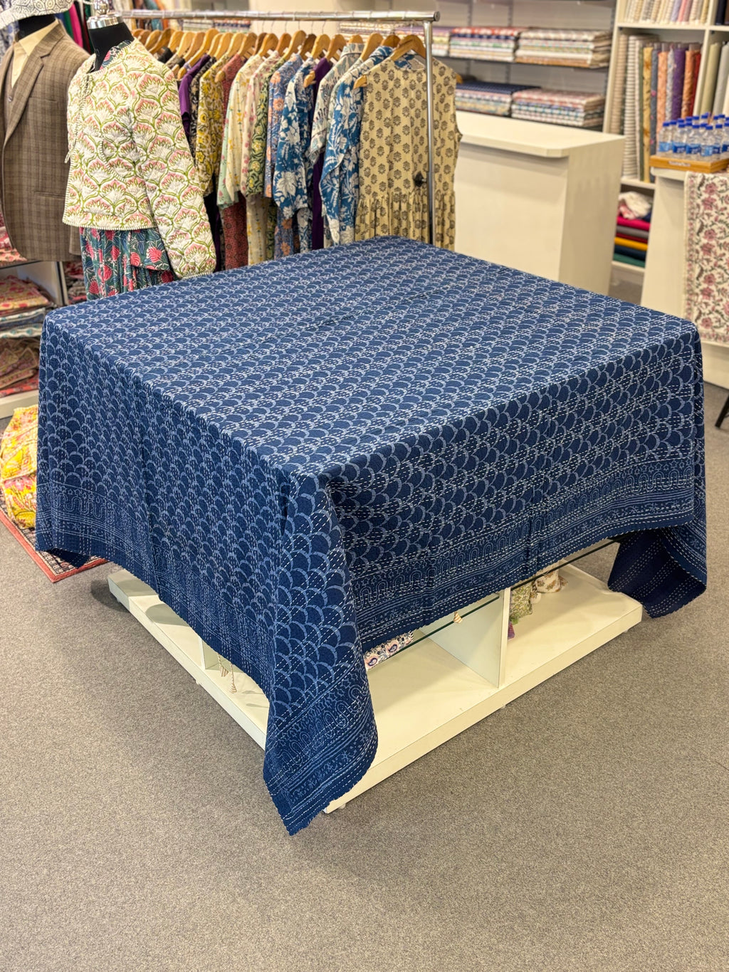 Pure Cotton Kantha AC Dohar Blanket – Handstitched 90x108 Quilt for Summer | Lightweight & Breathable Throw