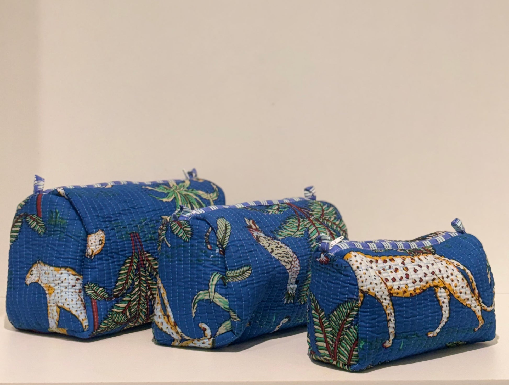 Handblock printed washbags set of -3