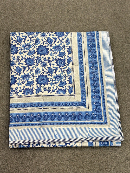Classic Bloom – Handblock Print Cotton Dohar (90x108 inches)