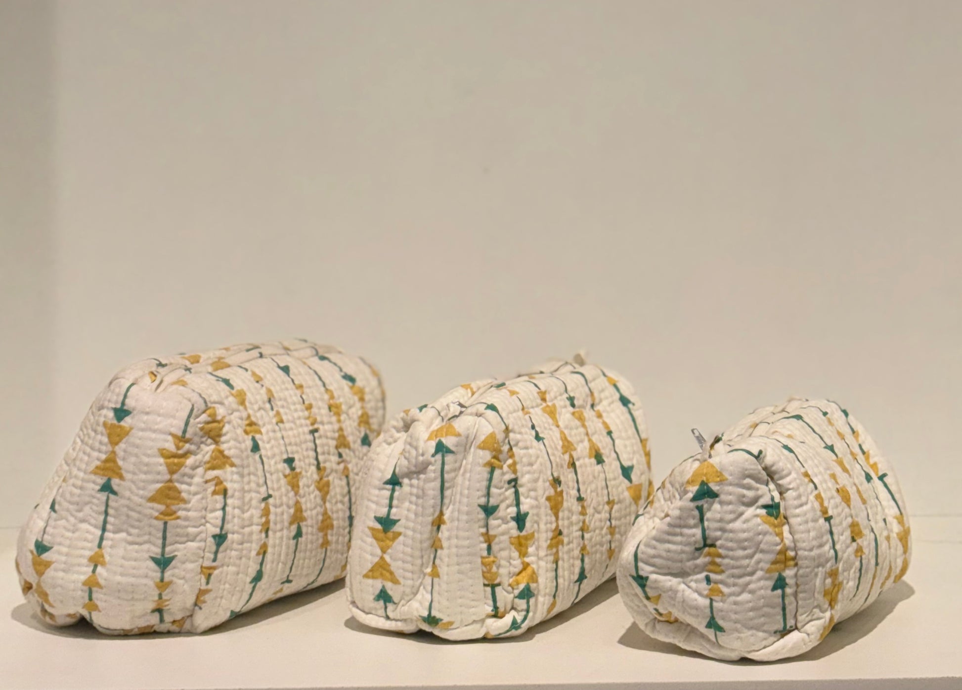 Handblock printed washbags set of -3