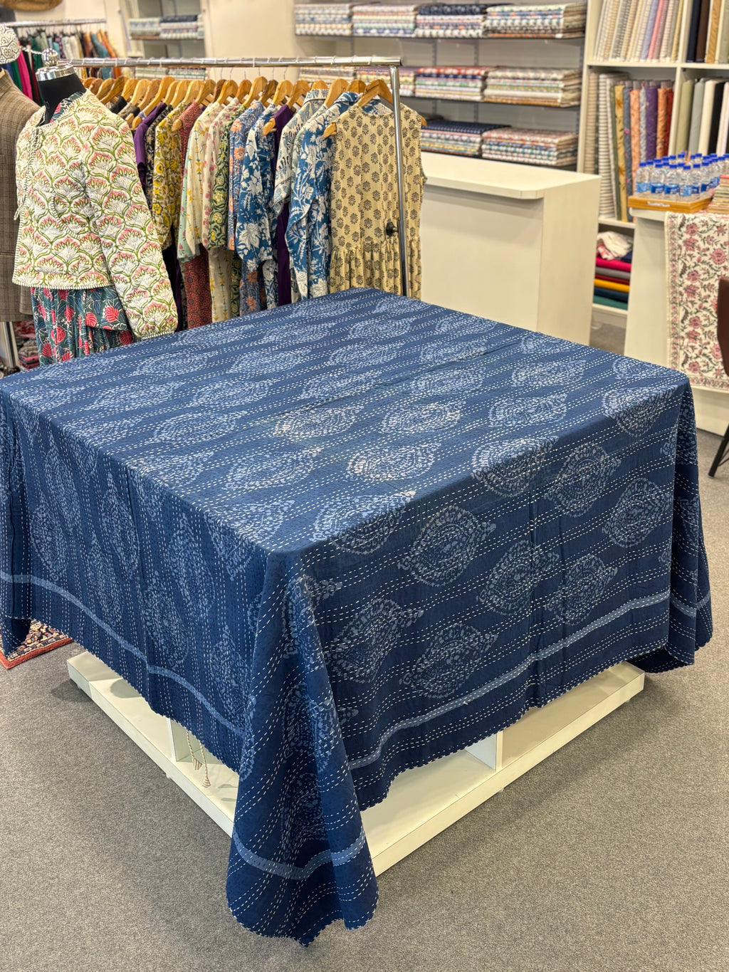 Pure Cotton Kantha AC Dohar Blanket – Handstitched 90x108 Quilt for Summer | Lightweight & Breathable Throw