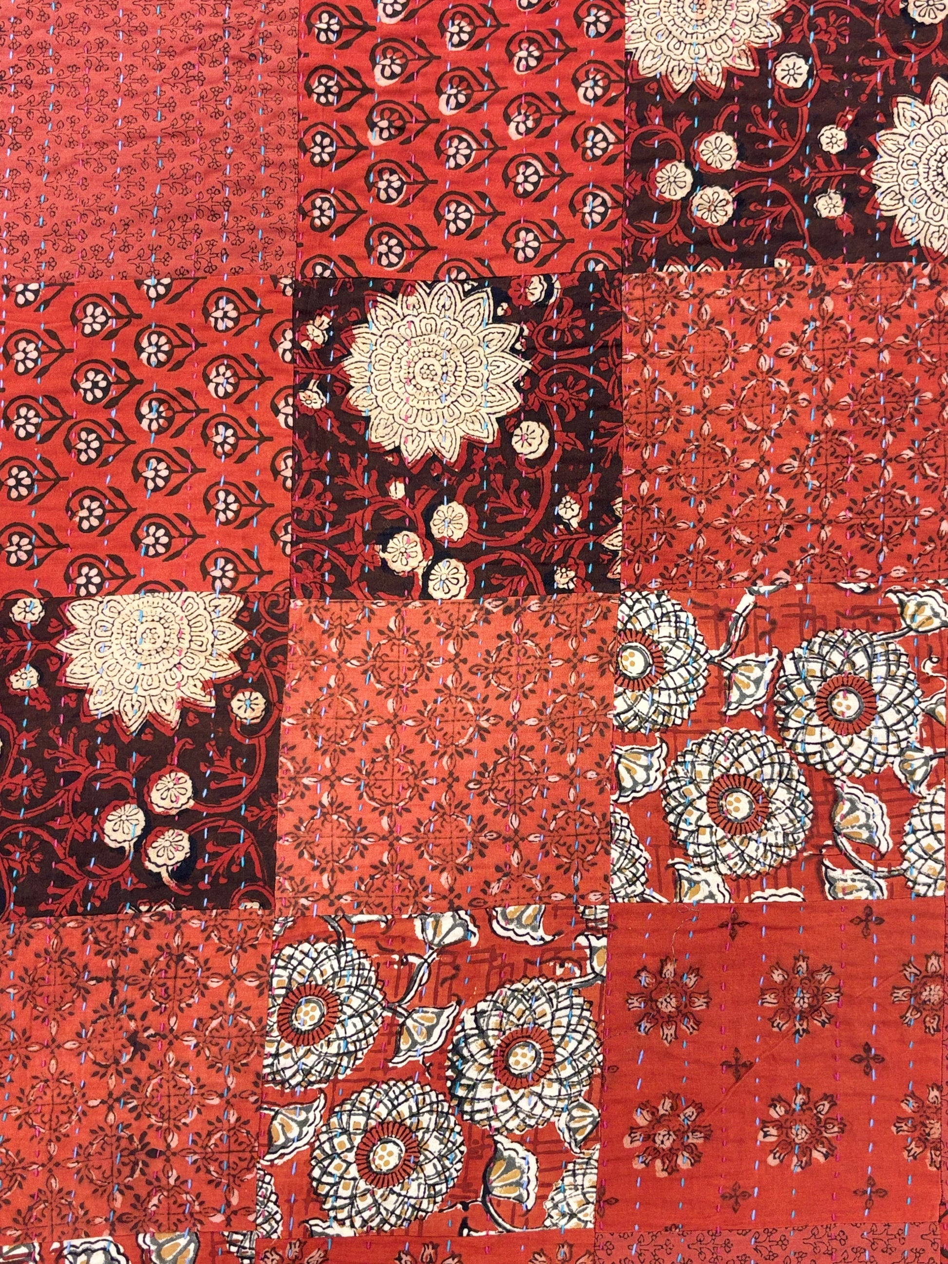 Pure Cotton Kantha AC Dohar Blanket – Handstitched 90x108 Quilt for Summer | Lightweight & Breathable Throw