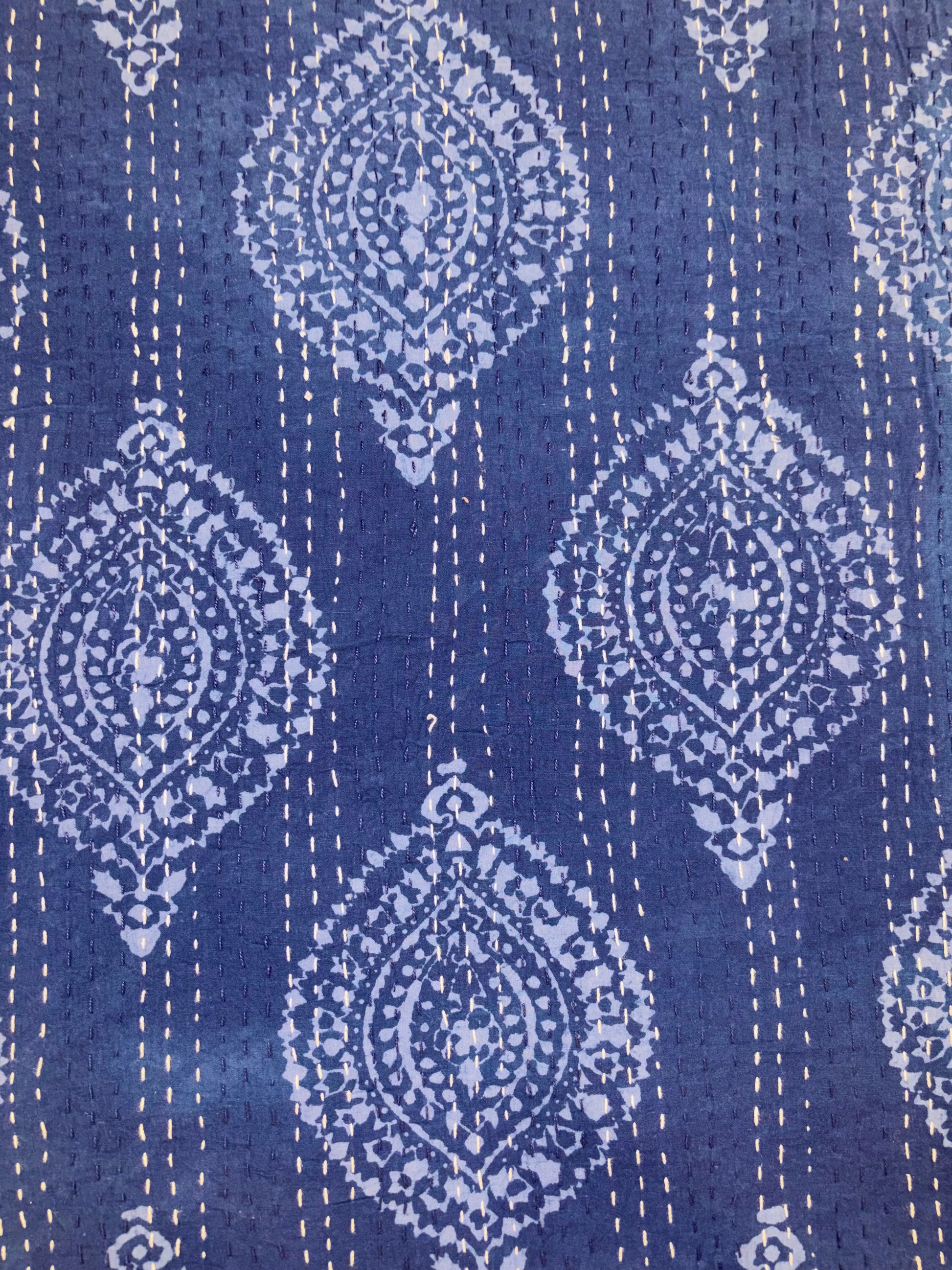 Pure Cotton Kantha AC Dohar Blanket – Handstitched 90x108 Quilt for Summer | Lightweight & Breathable Throw