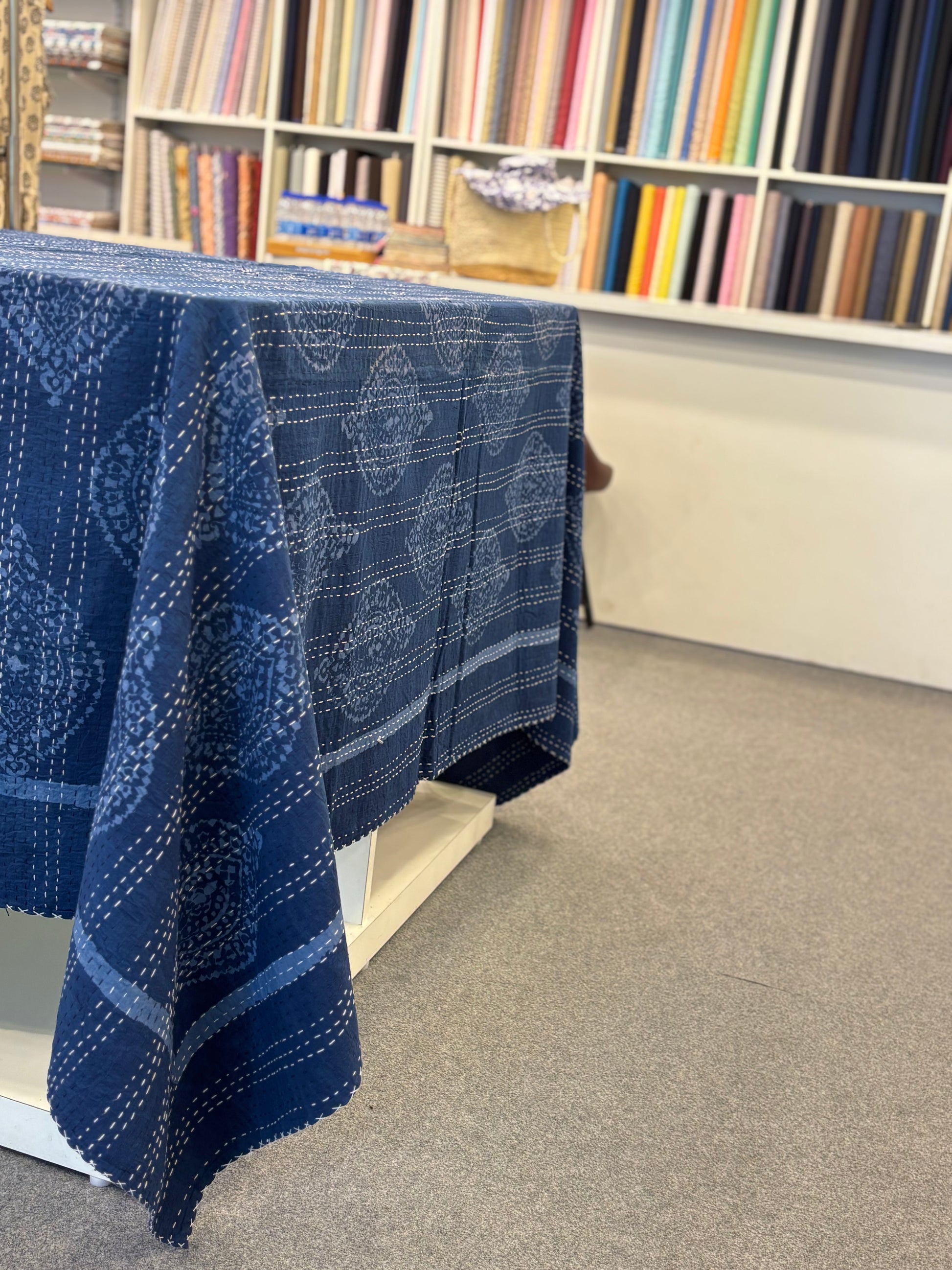 Pure Cotton Kantha AC Dohar Blanket – Handstitched 90x108 Quilt for Summer | Lightweight & Breathable Throw