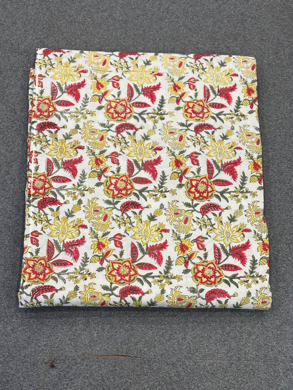 Classic Bloom – Handblock Print Cotton Dohar (90x108 inches)