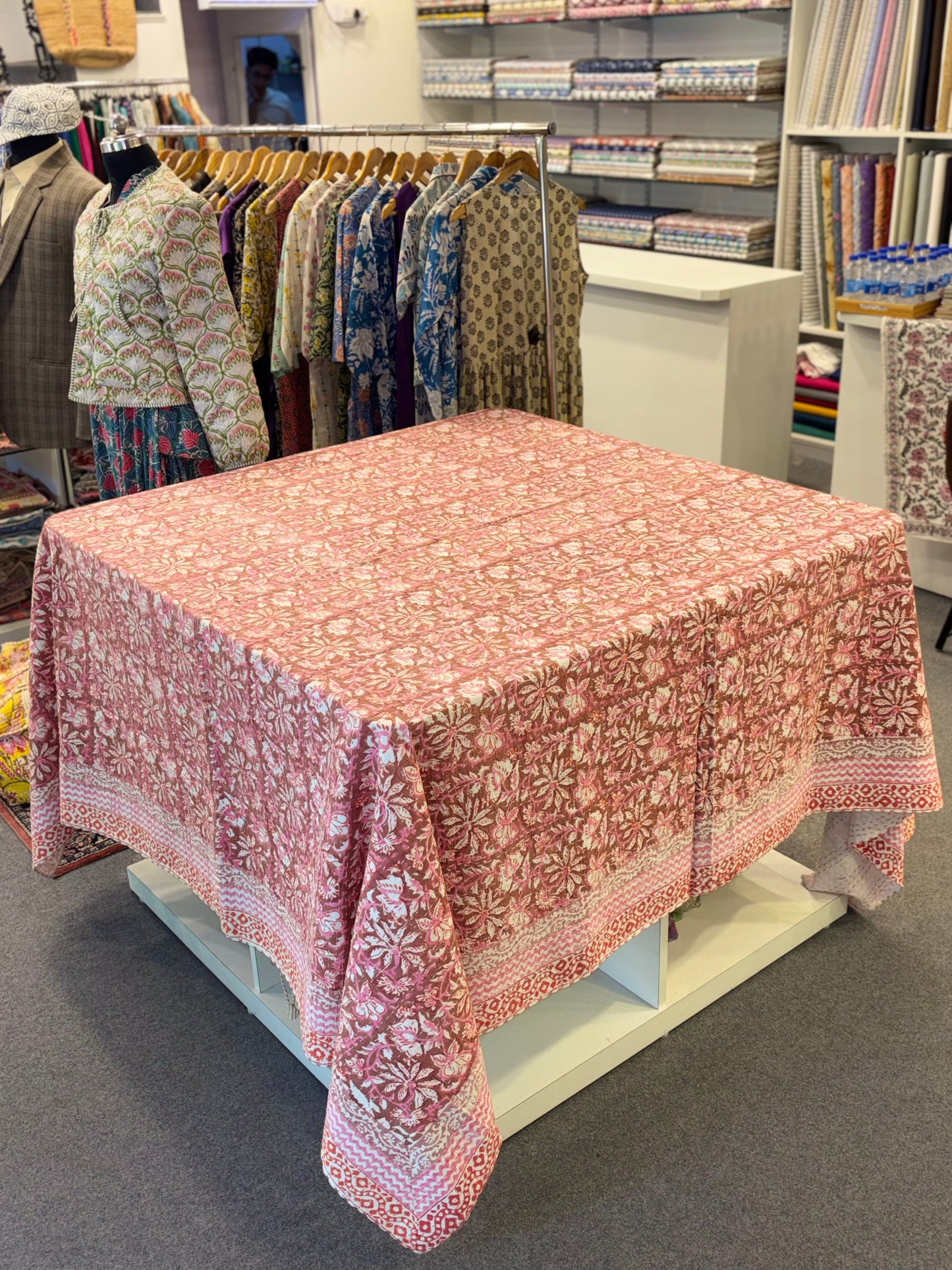 Pure Cotton Kantha AC Dohar Blanket – Handstitched 90x108 Quilt for Summer | Lightweight & Breathable Throw