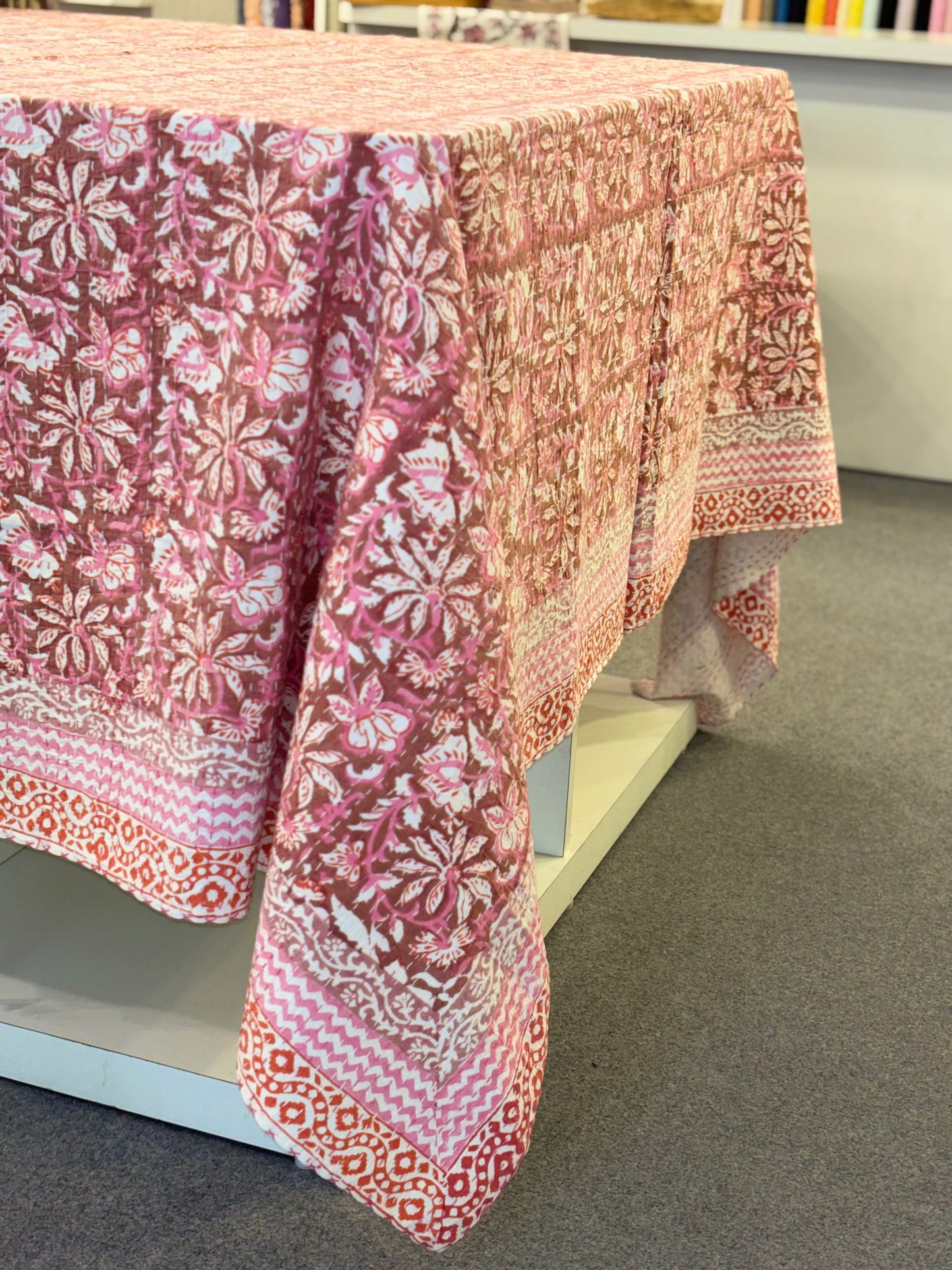 Pure Cotton Kantha AC Dohar Blanket – Handstitched 90x108 Quilt for Summer | Lightweight & Breathable Throw