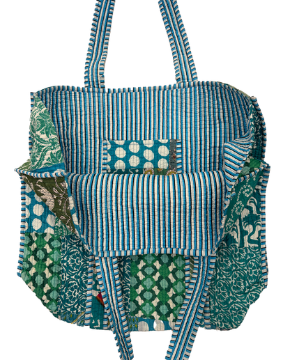 HandBlock Quilted Tote Bag