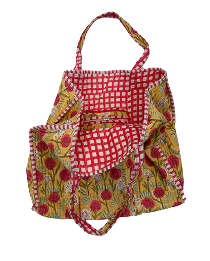 HandBlock Quilted Tote Bag