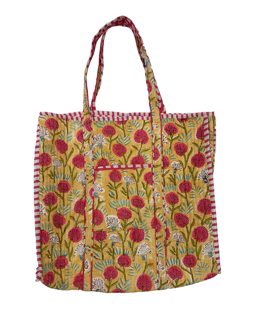 HandBlock Quilted Tote Bag