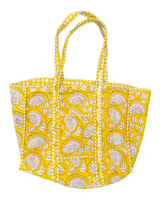 HandBlock Quilted Tote Bag